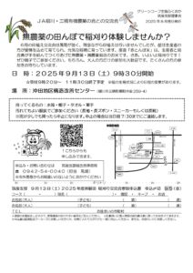 体験田　稲刈り体験交流会